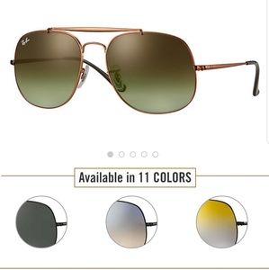 Ray-Ban Aviators Bronze-Copper Green Gradient